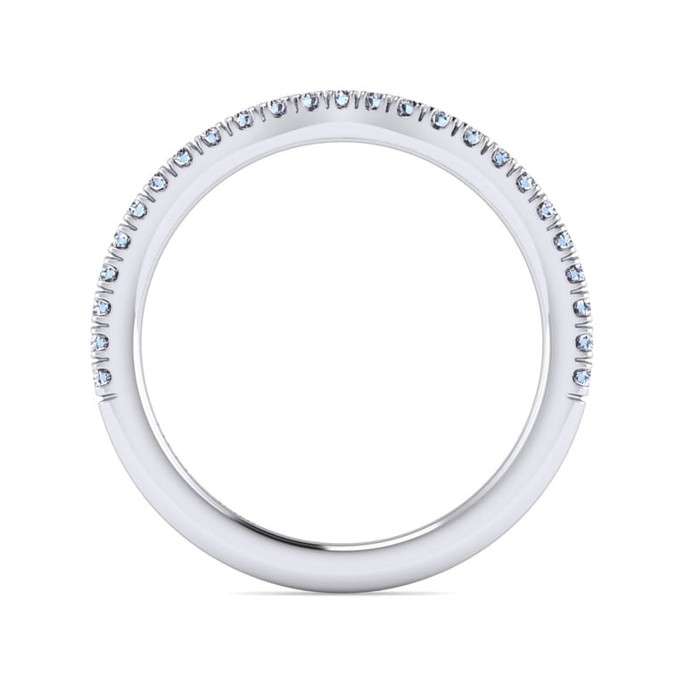 14K White Gold Diamond Matching Wedding Band - 0.21 ct - Shot 2