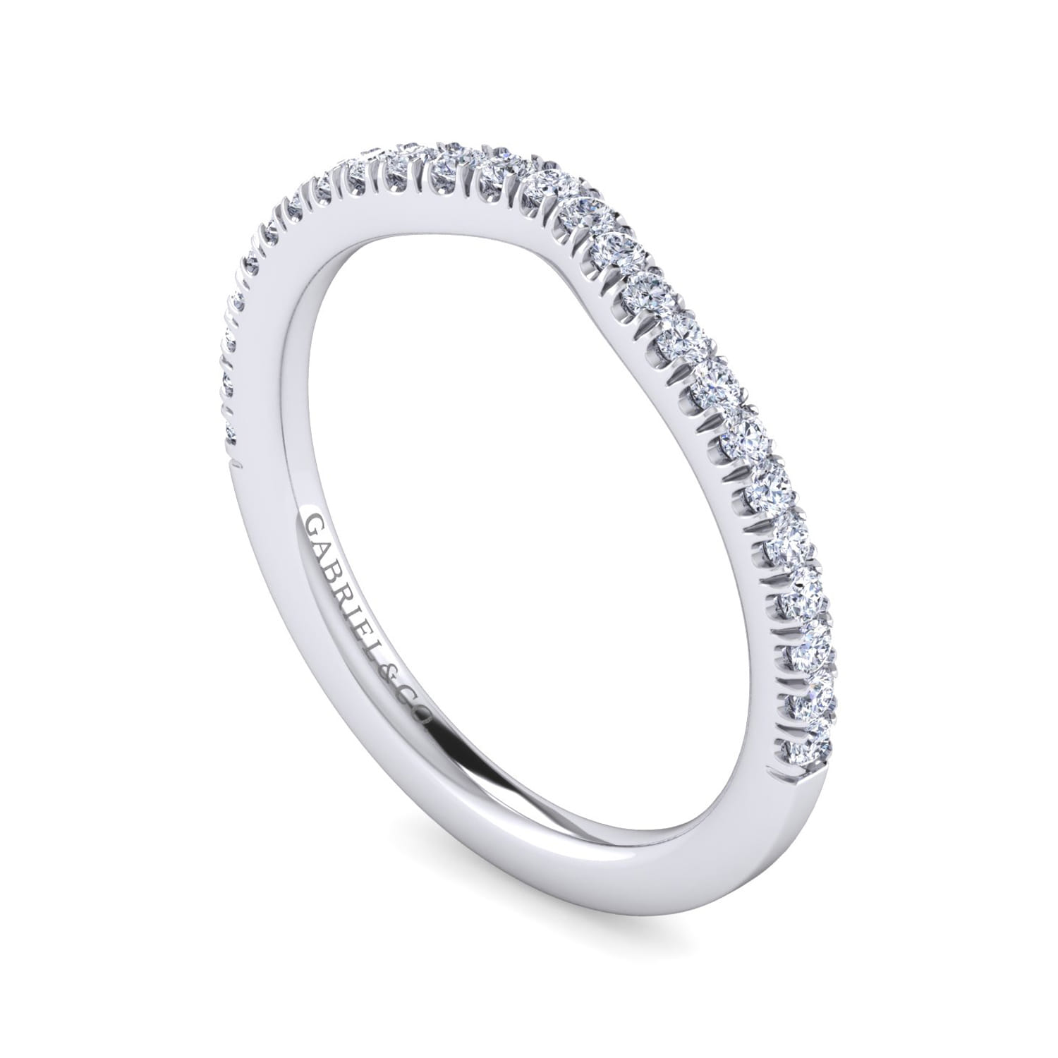14K White Gold Diamond Matching Wedding Band - 0.21 ct - Shot 3