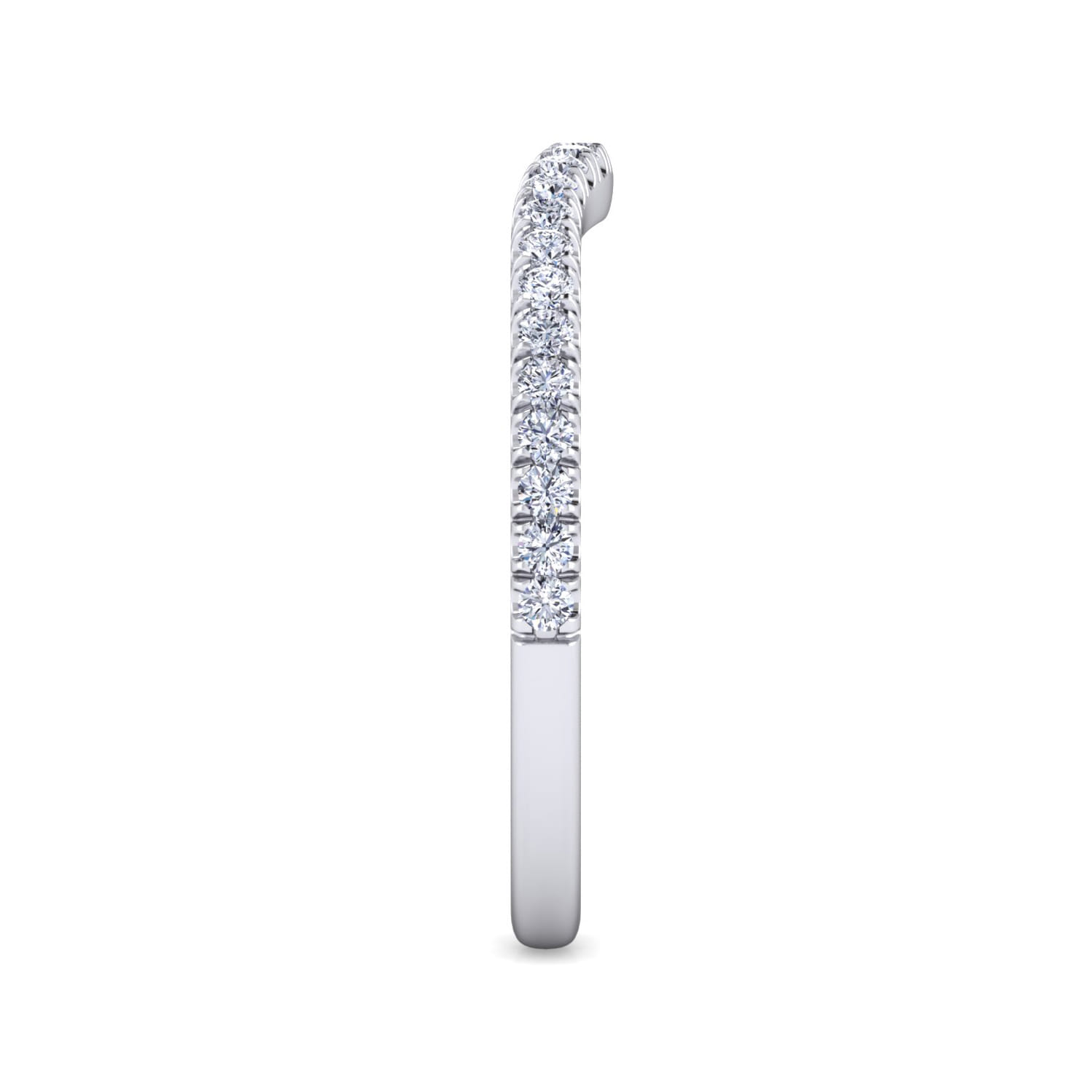 14K White Gold Diamond Matching Wedding Band - 0.21 ct - Shot 4