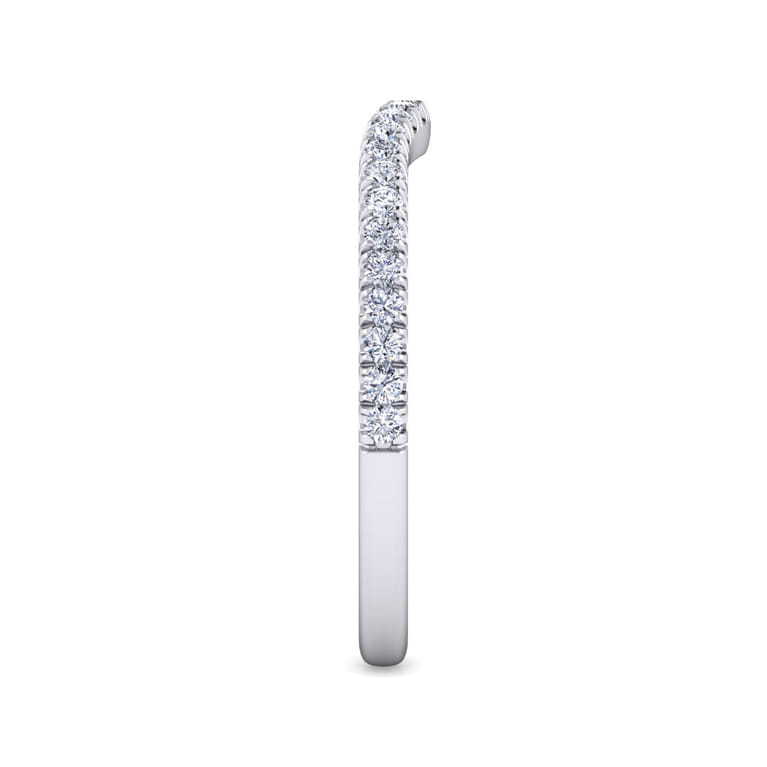 14K White Gold Diamond Matching Wedding Band - 0.21 ct - Shot 4