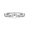 14K White Gold Diamond Matching Wedding Band - 0.21 ct