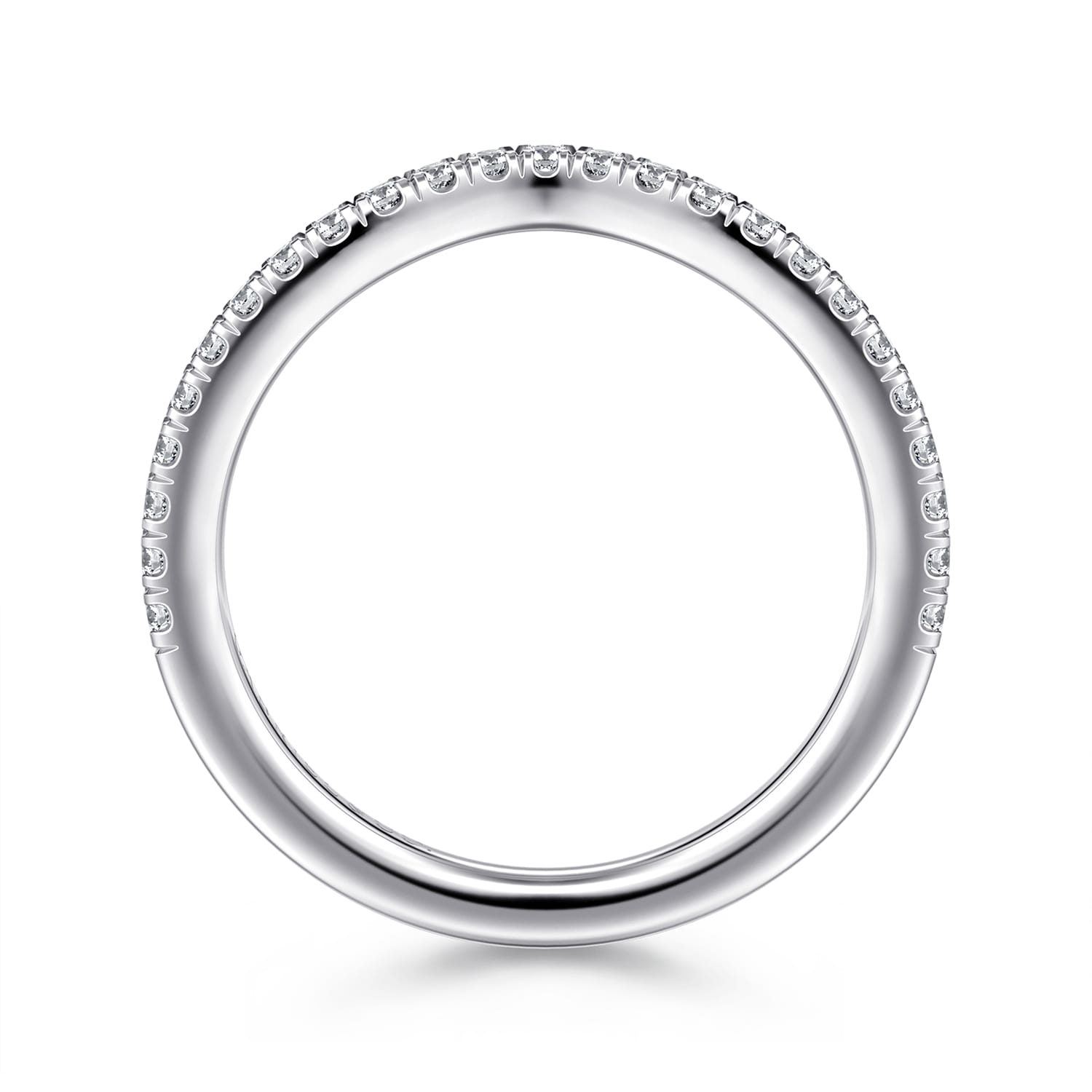 14K White Gold Diamond Matching Wedding Band - 0.21 ct - Shot 2