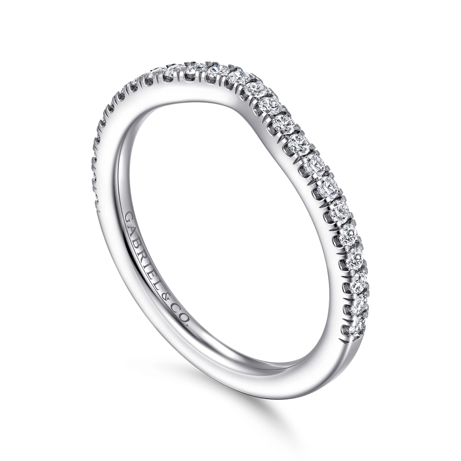 14K White Gold Diamond Matching Wedding Band - 0.21 ct - Shot 3