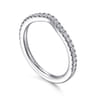 14K White Gold Diamond Matching Wedding Band - 0.21 ct