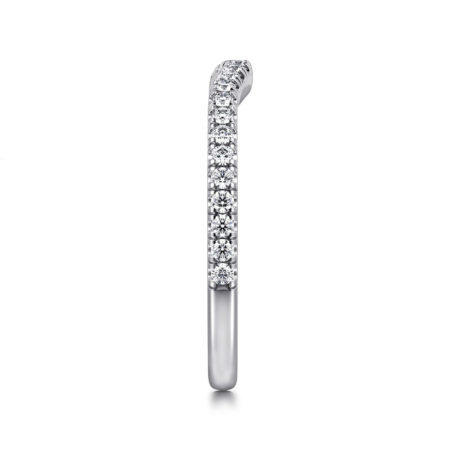 14K White Gold Diamond Matching Wedding Band - 0.21 ct - Shot 4