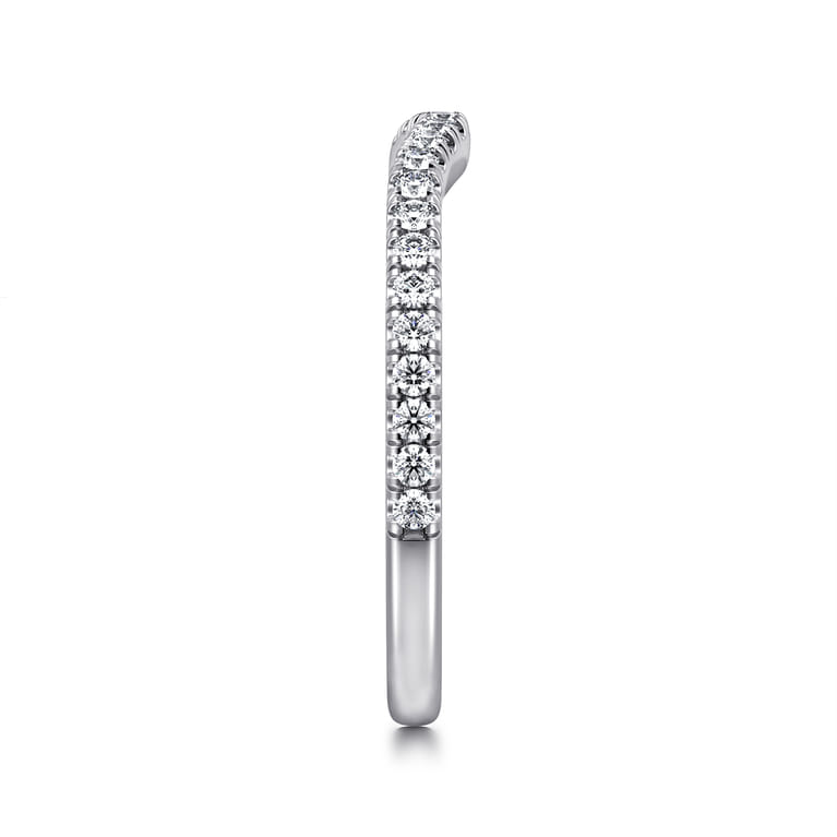 14K White Gold Diamond Matching Wedding Band - 0.21 ct - Shot 4