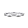 14K White Gold Diamond Matching Wedding Band - 0.21 ct