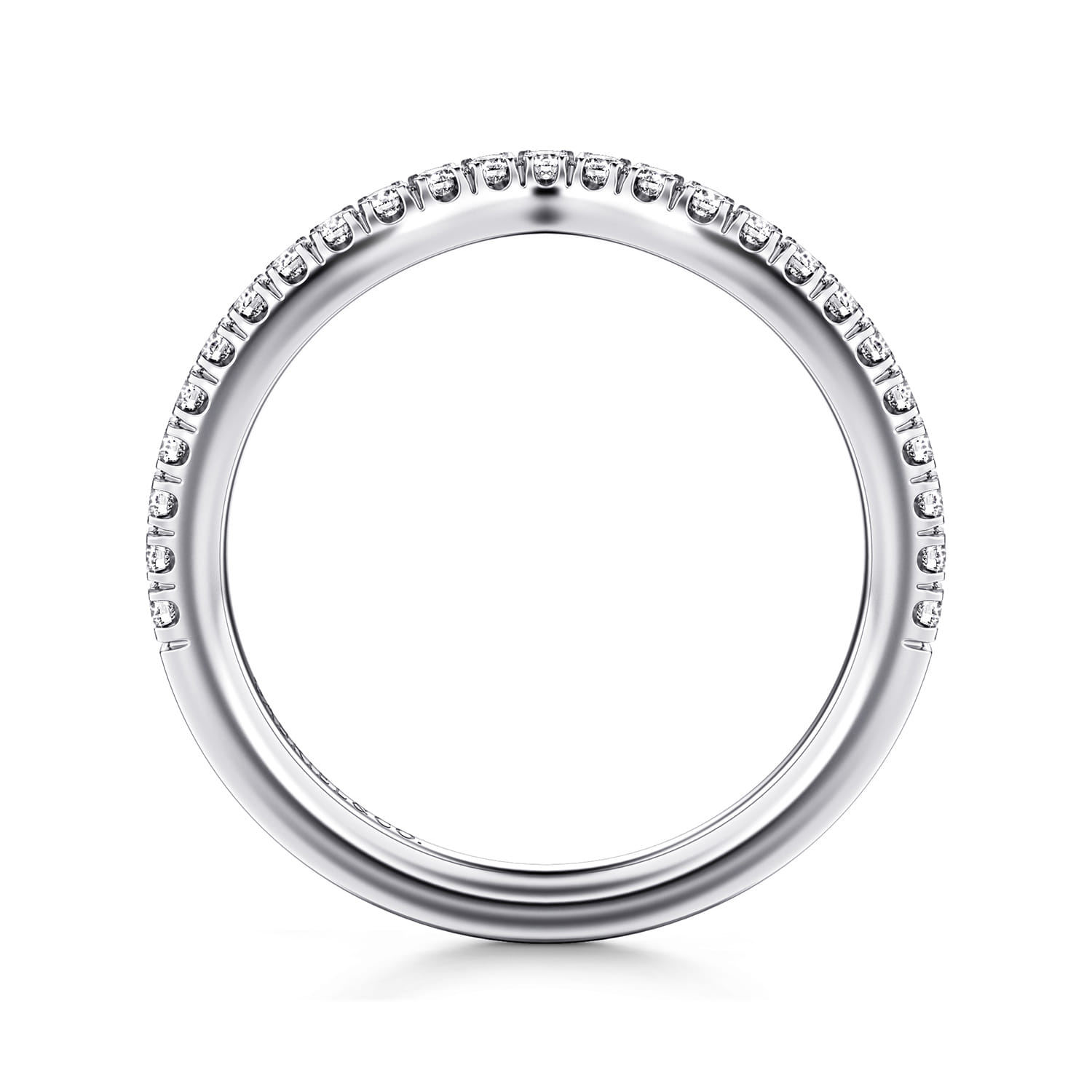 14K White Gold Diamond Matching Wedding Band - 0.21 ct - Shot 2