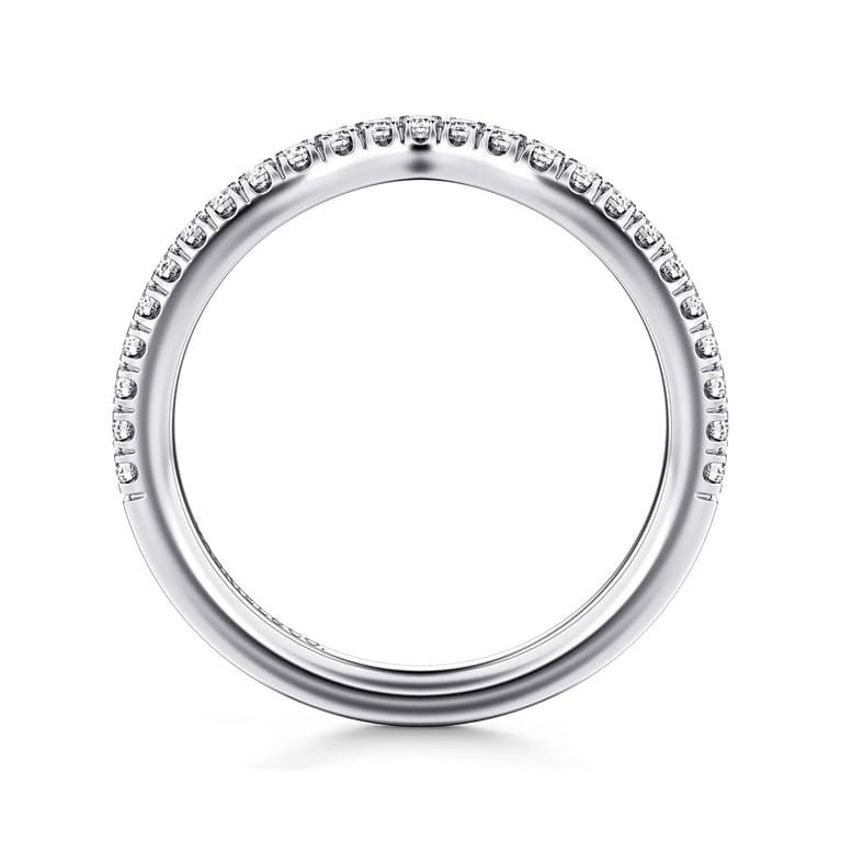 14K White Gold Diamond Matching Wedding Band - 0.21 ct - Shot 2