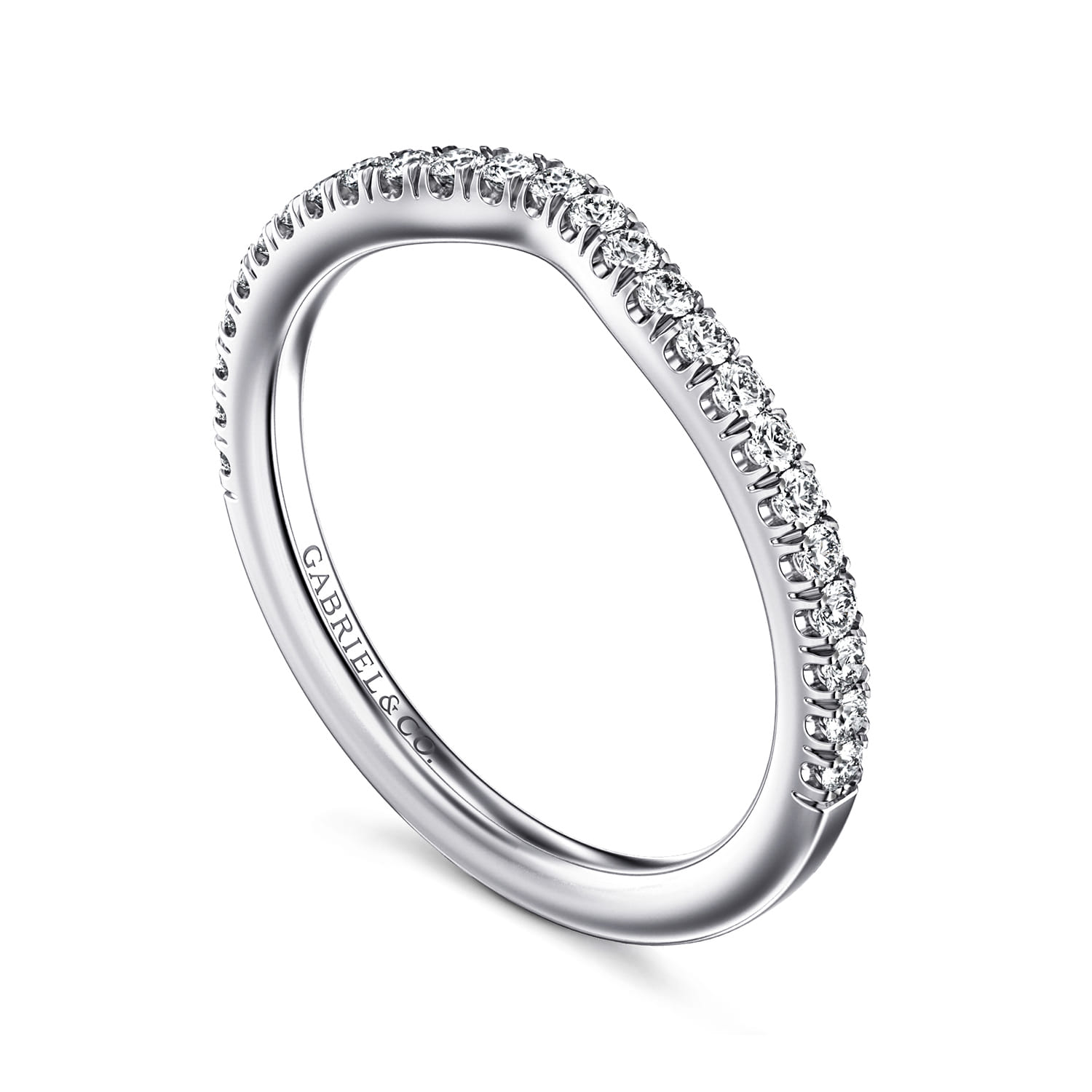 14K White Gold Diamond Matching Wedding Band - 0.21 ct - Shot 3