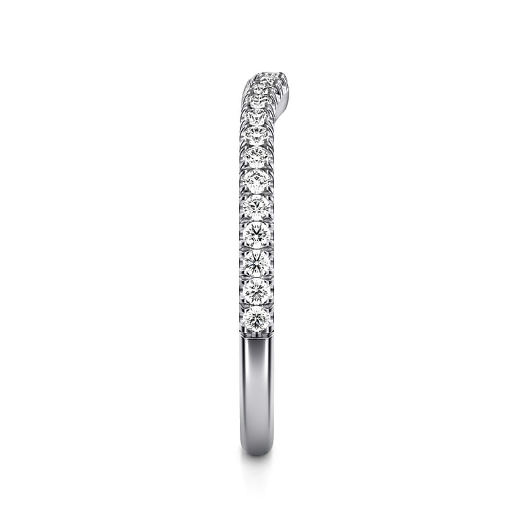 14K White Gold Diamond Matching Wedding Band - 0.21 ct - Shot 4