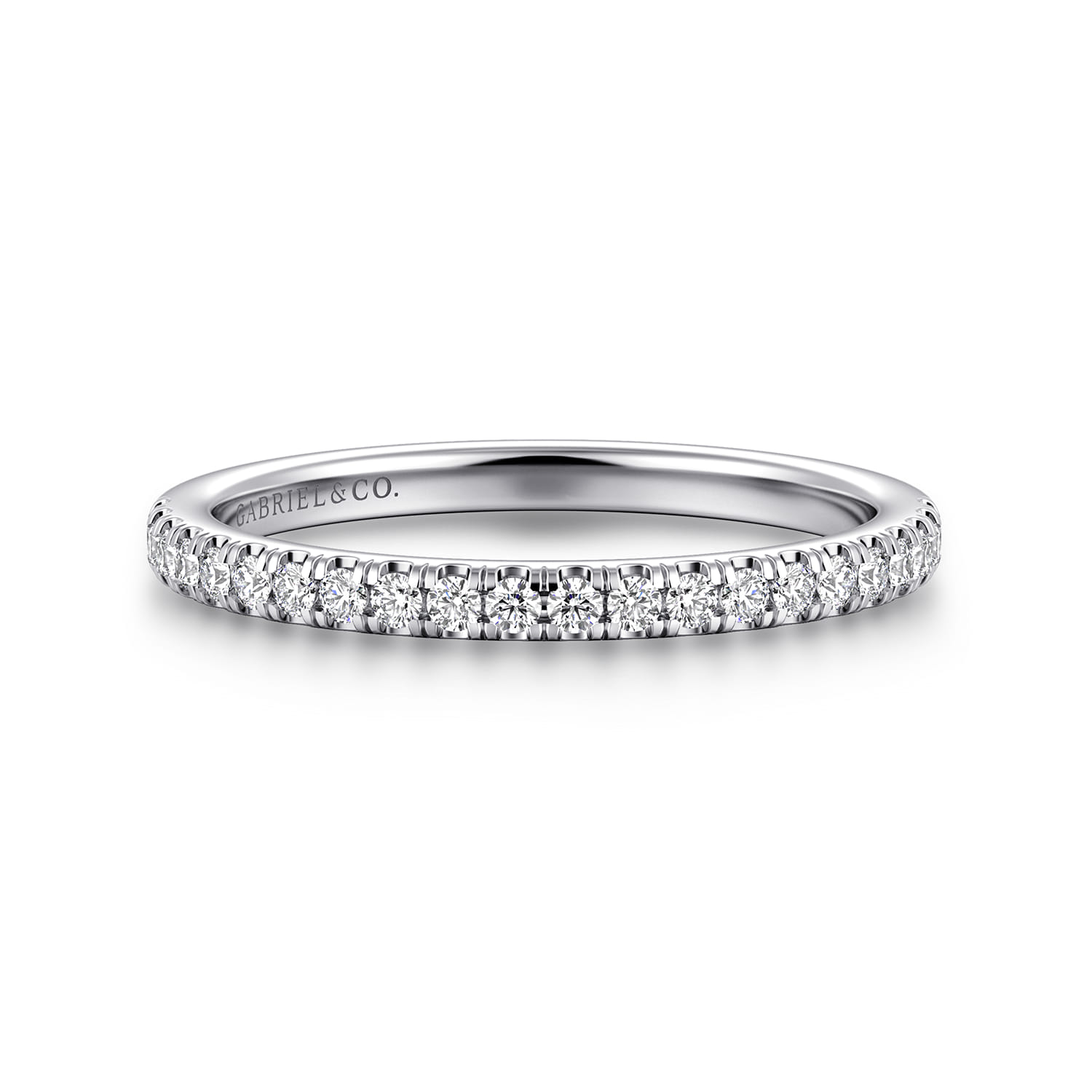 14K White Gold Diamond Matching Wedding Band - 0.22 ct - Shot 1
