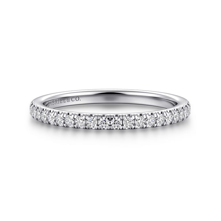 14K White Gold Diamond Matching Wedding Band - 0.22 ct - Shot 1