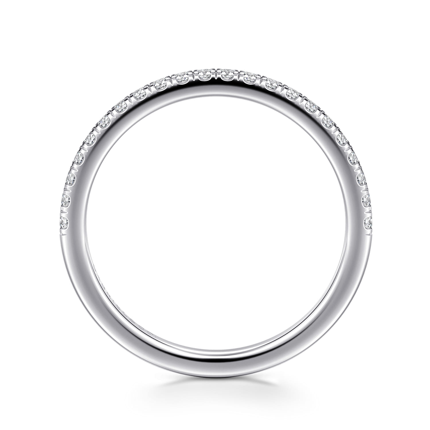 14K White Gold Diamond Matching Wedding Band - 0.22 ct - Shot 2