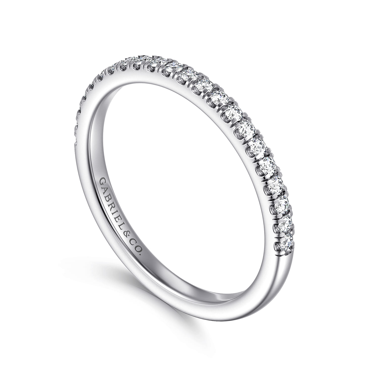 14K White Gold Diamond Matching Wedding Band - 0.22 ct - Shot 3