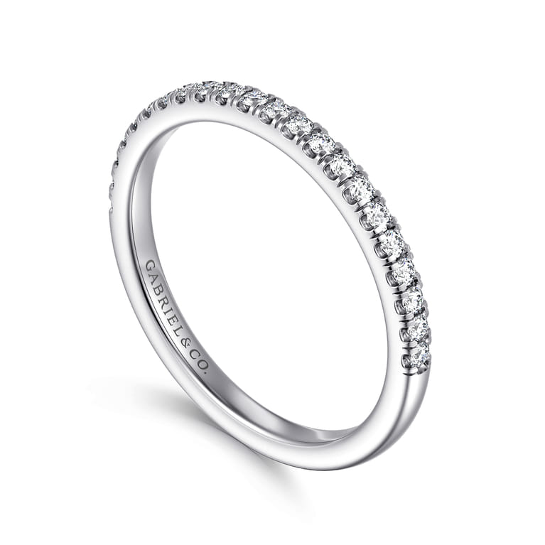 14K White Gold Diamond Matching Wedding Band - 0.22 ct - Shot 3