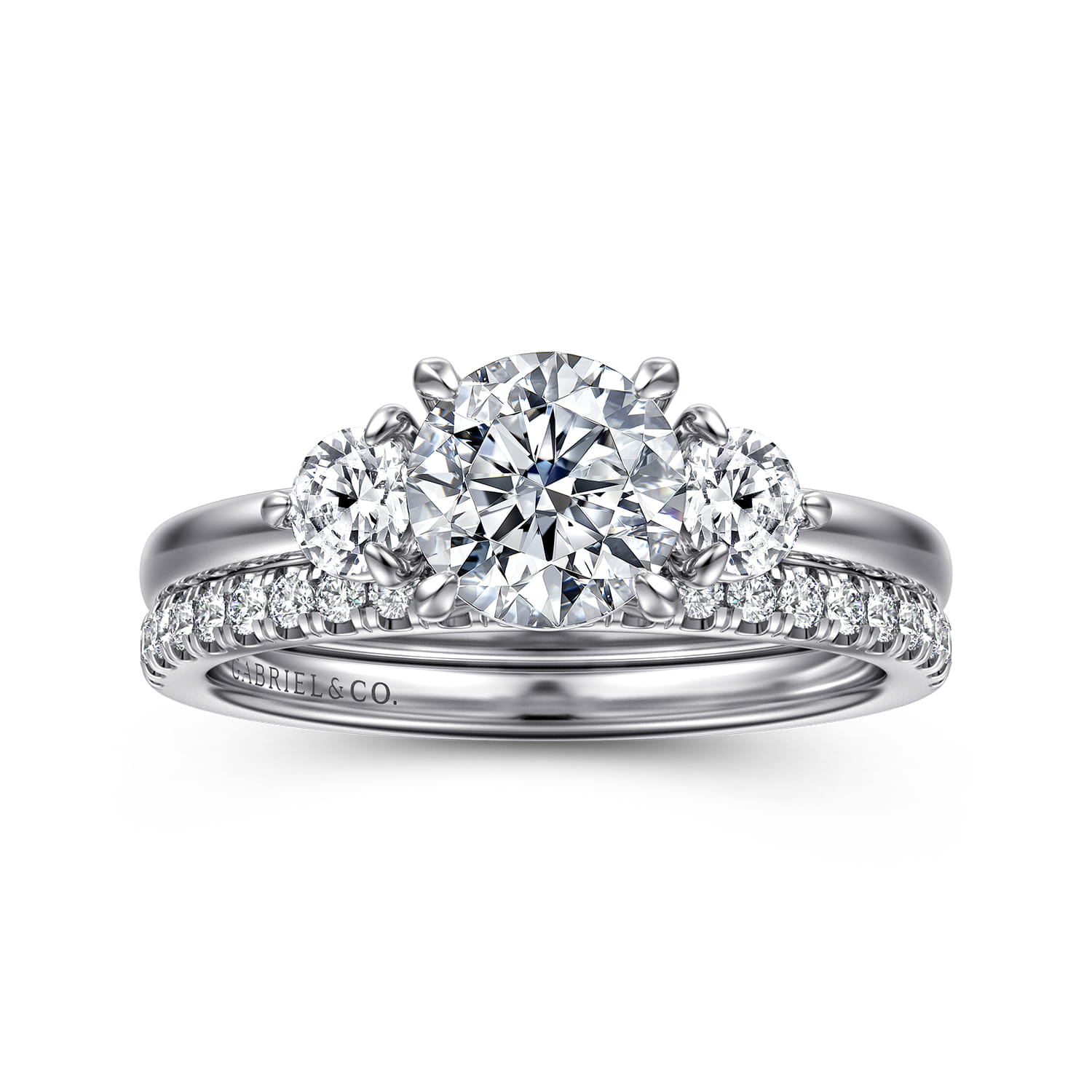 14K White Gold Diamond Matching Wedding Band - 0.22 ct - Shot 4