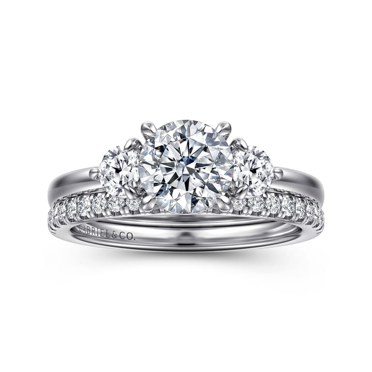 14K White Gold Diamond Matching Wedding Band - 0.22 ct - Shot 4