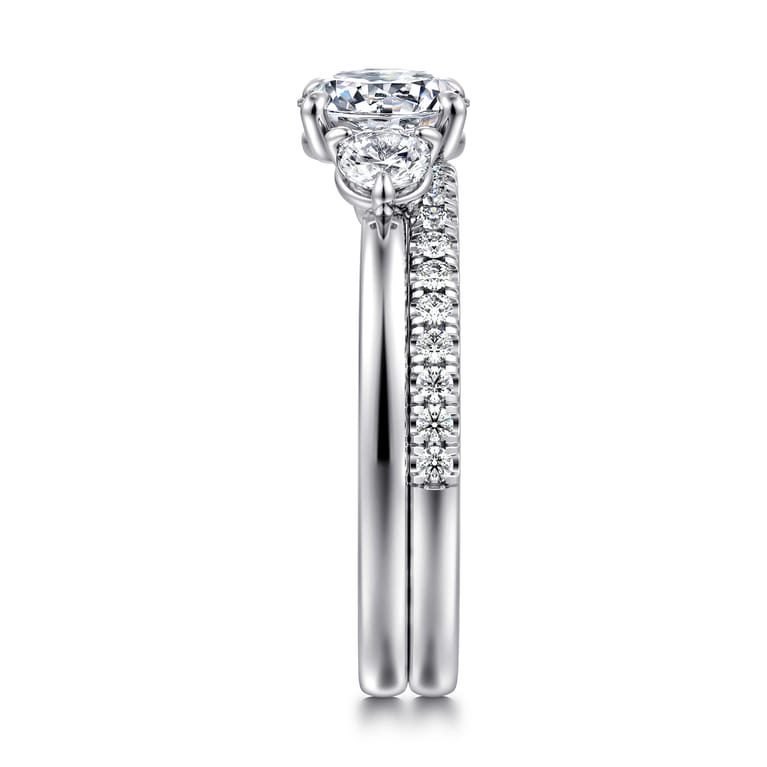 14K White Gold Diamond Matching Wedding Band - 0.22 ct - Shot 5