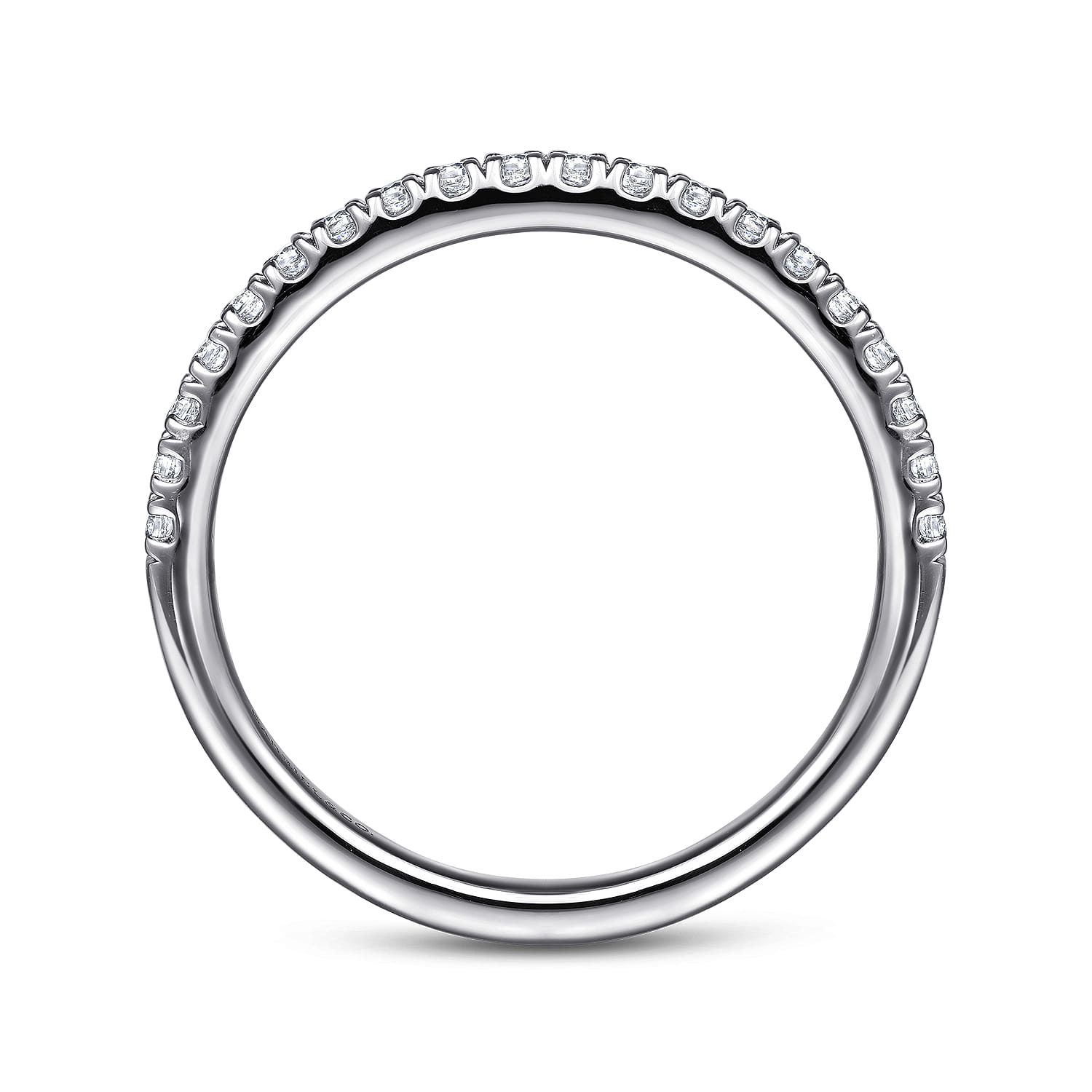 14K White Gold Diamond Matching Wedding Band - 0.25 ct - Shot 2