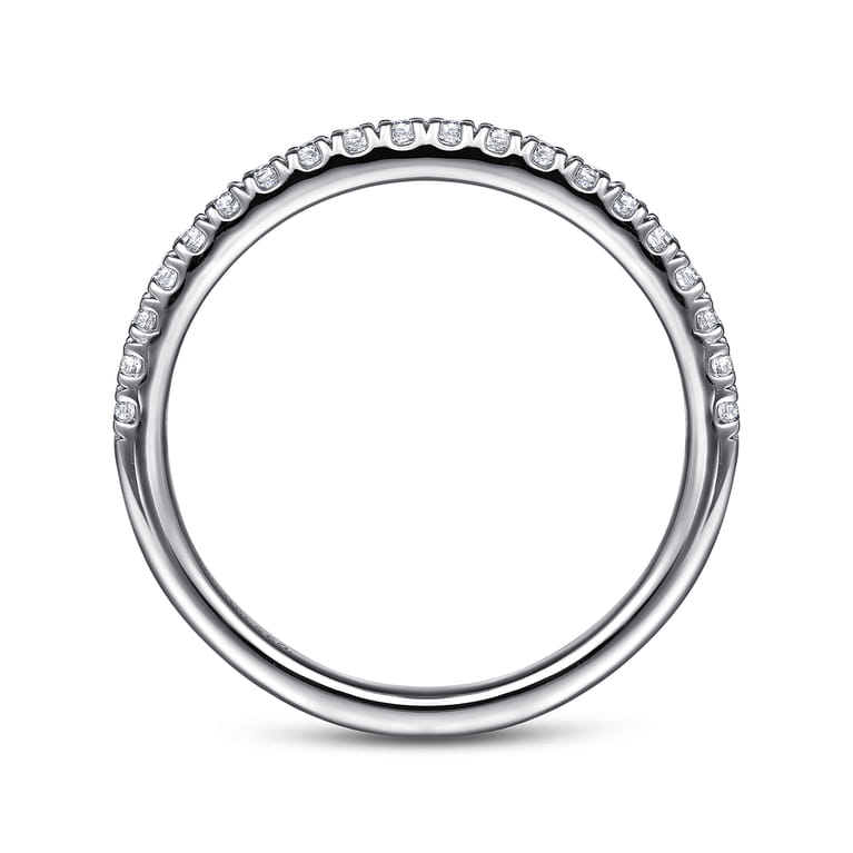 14K White Gold Diamond Matching Wedding Band - 0.25 ct - Shot 2