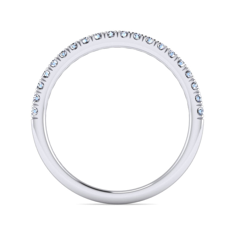 14K White Gold Diamond Matching Wedding Band - 0.25 ct - Shot 2
