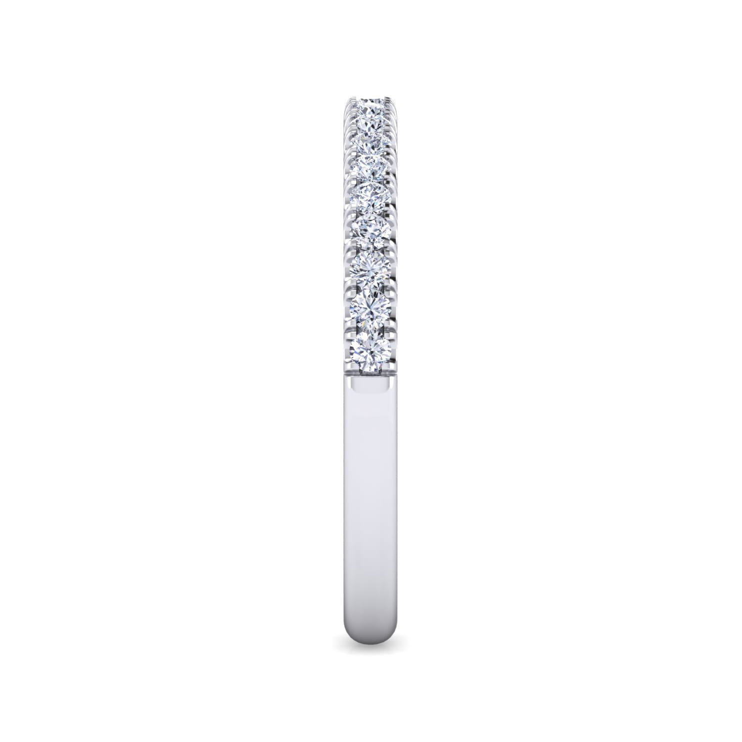 14K White Gold Diamond Matching Wedding Band - 0.25 ct - Shot 4