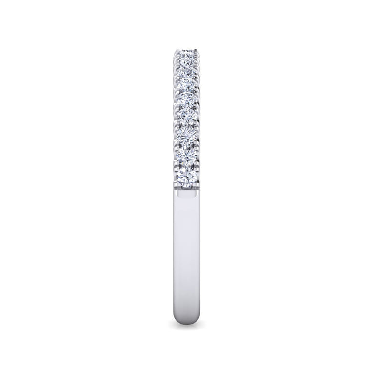 14K White Gold Diamond Matching Wedding Band - 0.25 ct - Shot 4
