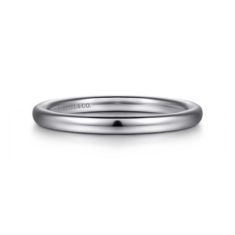 14K White Gold Diamond Matching Wedding Band - Shot 1