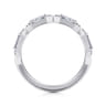 14K White Gold Diamond Matching Wedding Band - 0.4 ct