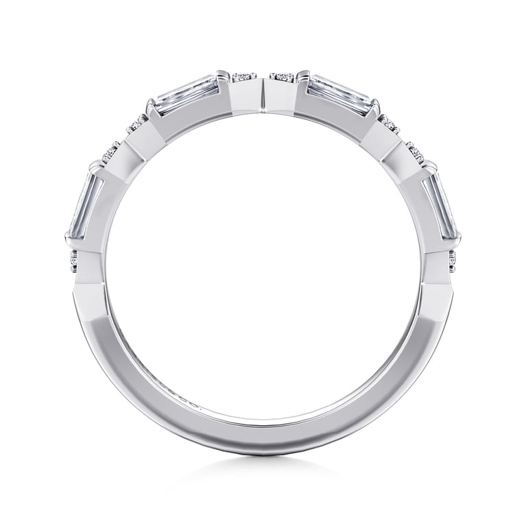 14K White Gold Diamond Matching Wedding Band - 0.4 ct - Shot 2