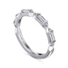 14K White Gold Diamond Matching Wedding Band - 0.4 ct