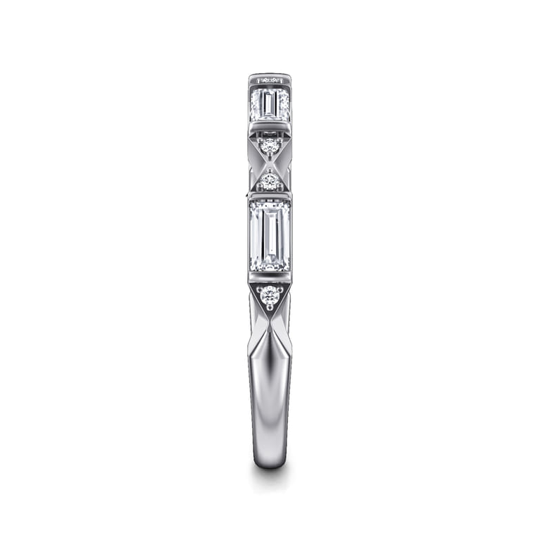14K White Gold Diamond Matching Wedding Band - 0.4 ct - Shot 4