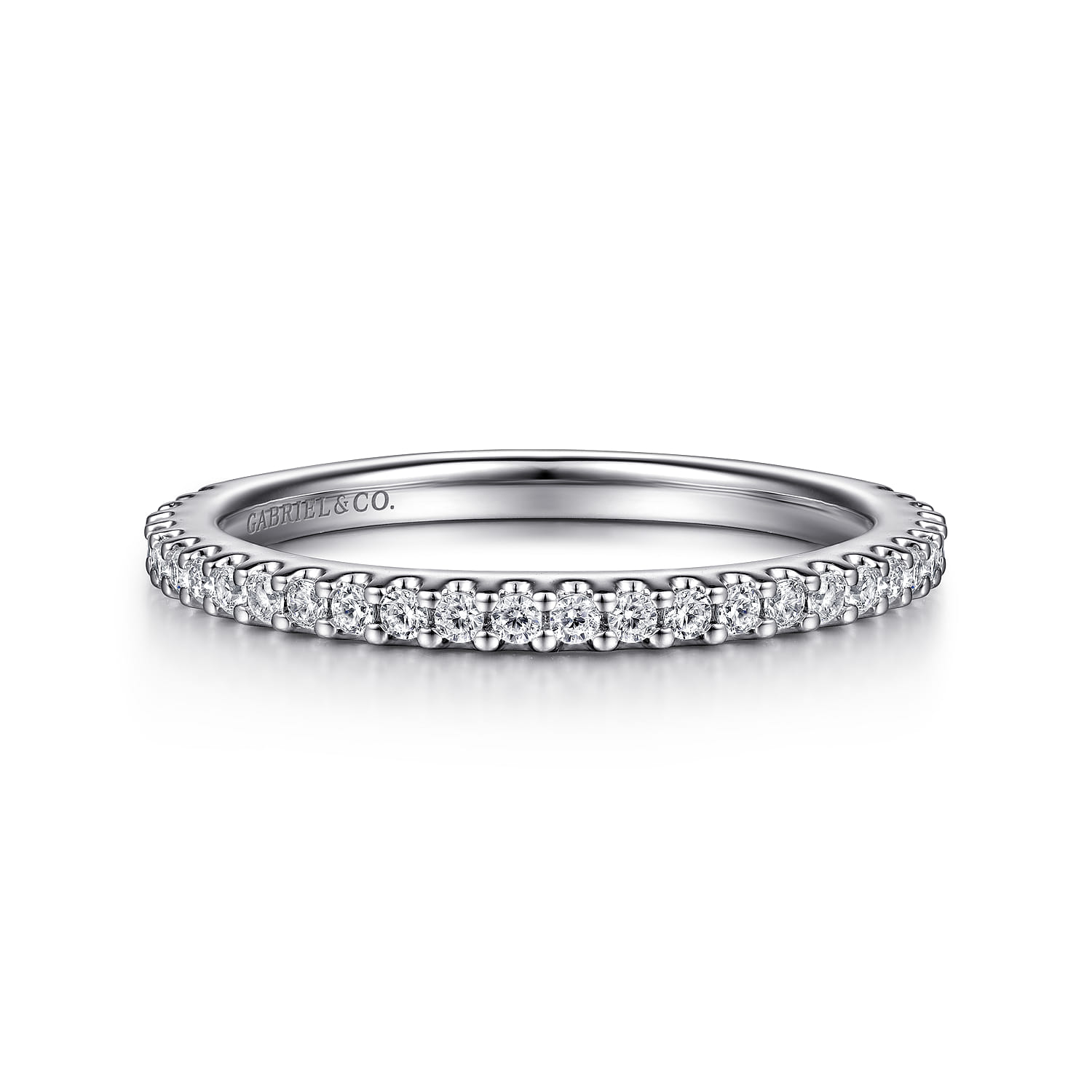 14K White Gold Diamond Matching Wedding Band - 0.21 ct - Shot 1