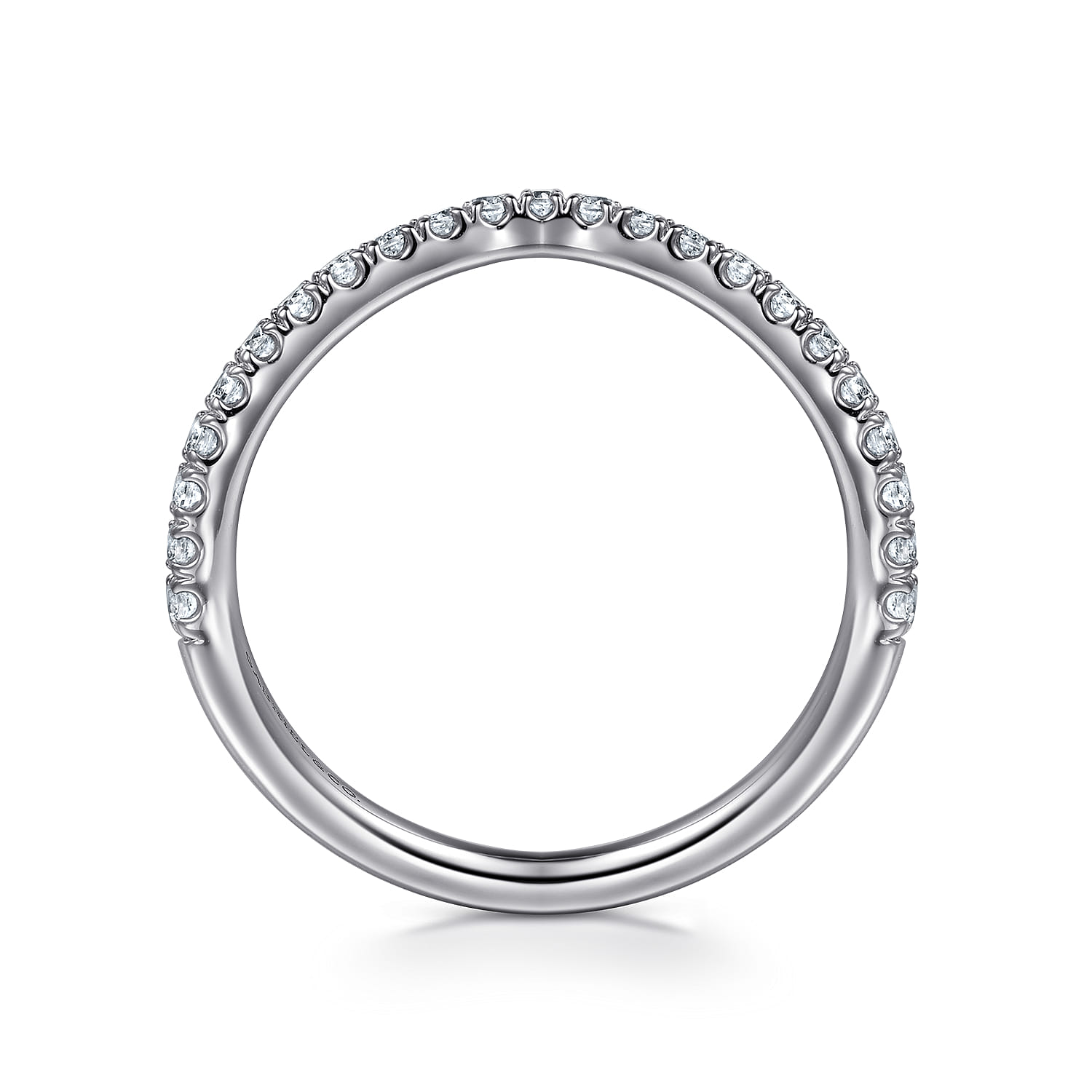 14K White Gold Diamond Matching Wedding Band - 0.28 ct - Shot 2