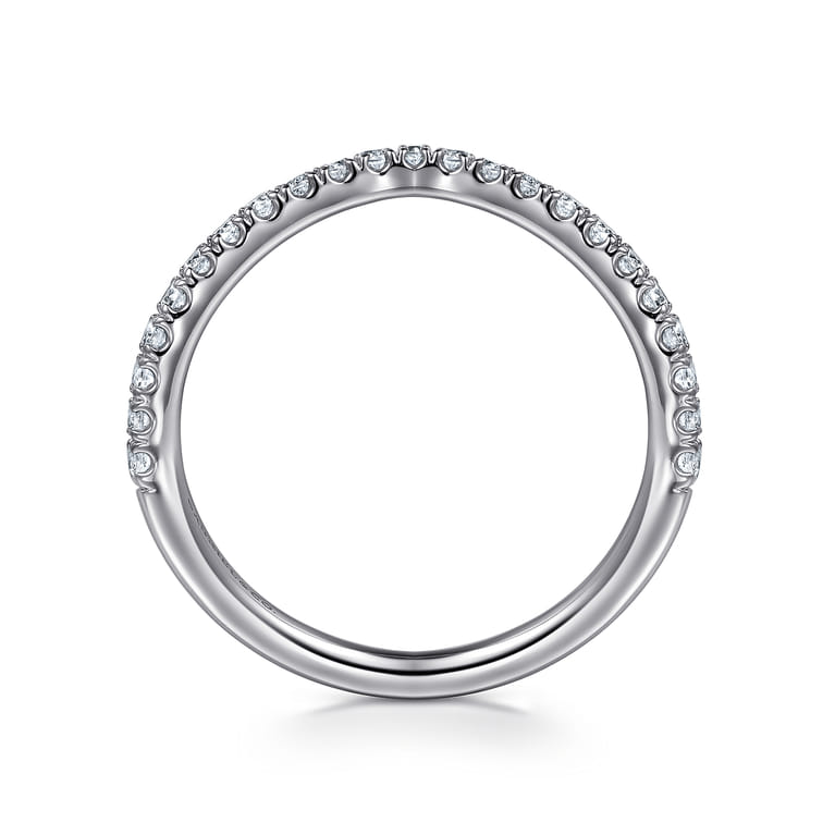 14K White Gold Diamond Matching Wedding Band - 0.28 ct - Shot 2