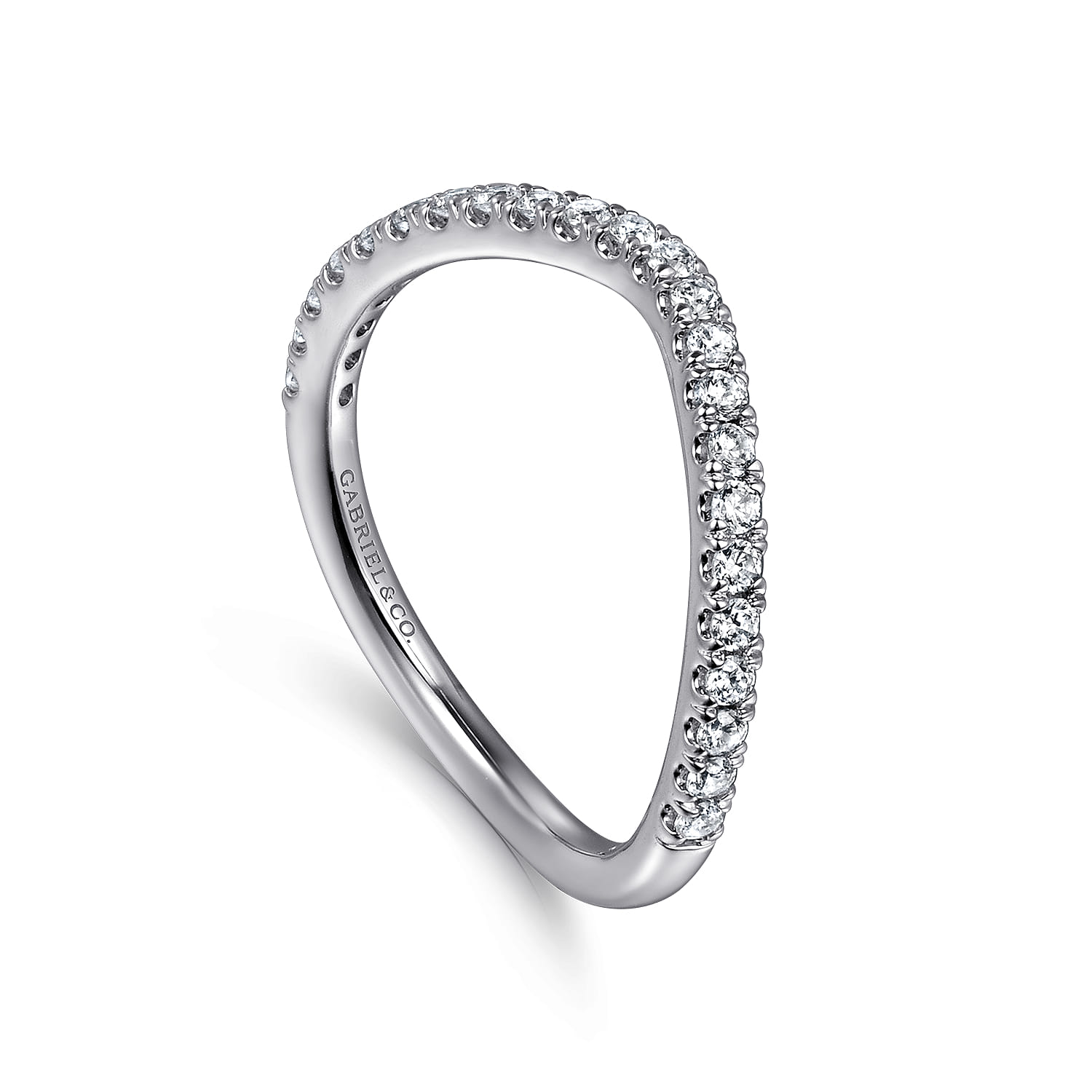 14K White Gold Diamond Matching Wedding Band - 0.28 ct - Shot 3