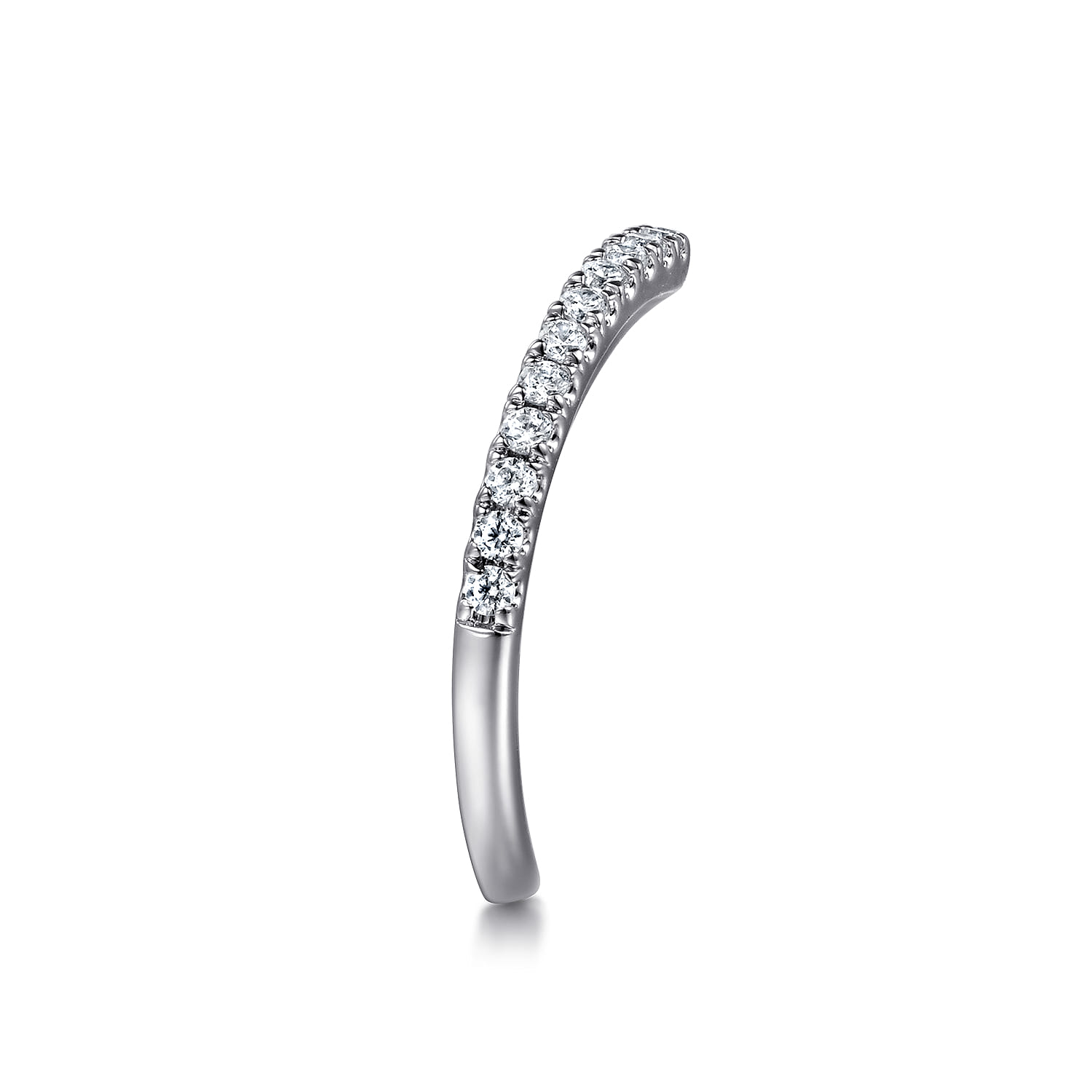 14K White Gold Diamond Matching Wedding Band - 0.28 ct - Shot 5