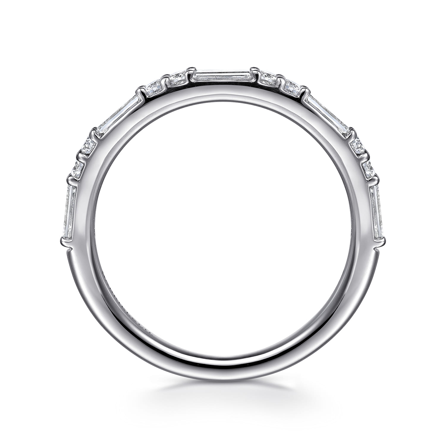 14K White Gold Diamond Matching Wedding Band - 0.33 ct - Shot 2