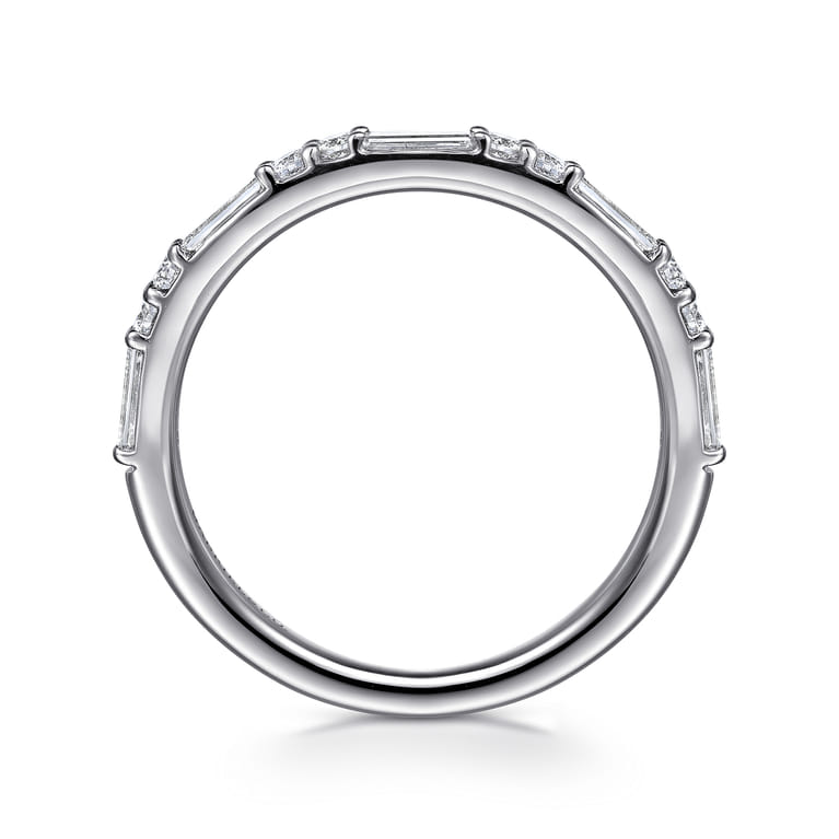 14K White Gold Diamond Matching Wedding Band - 0.33 ct - Shot 2