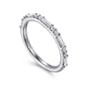 14K White Gold Diamond Matching Wedding Band - 0.33 ct