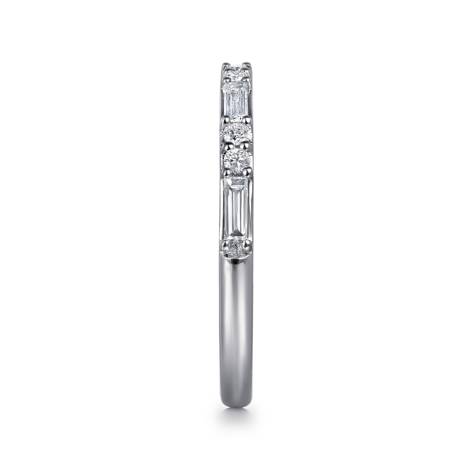 14K White Gold Diamond Matching Wedding Band - 0.33 ct - Shot 5