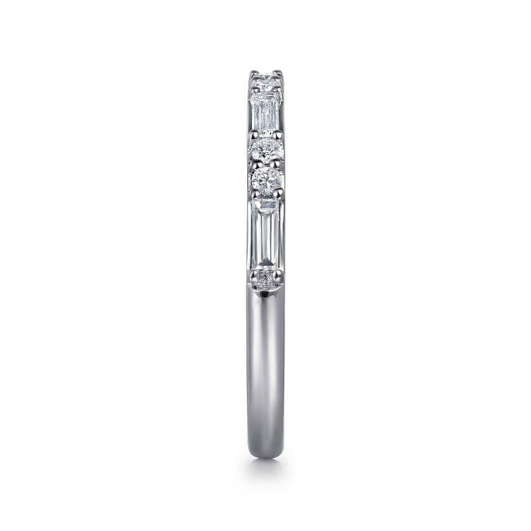 14K White Gold Diamond Matching Wedding Band - 0.33 ct - Shot 5
