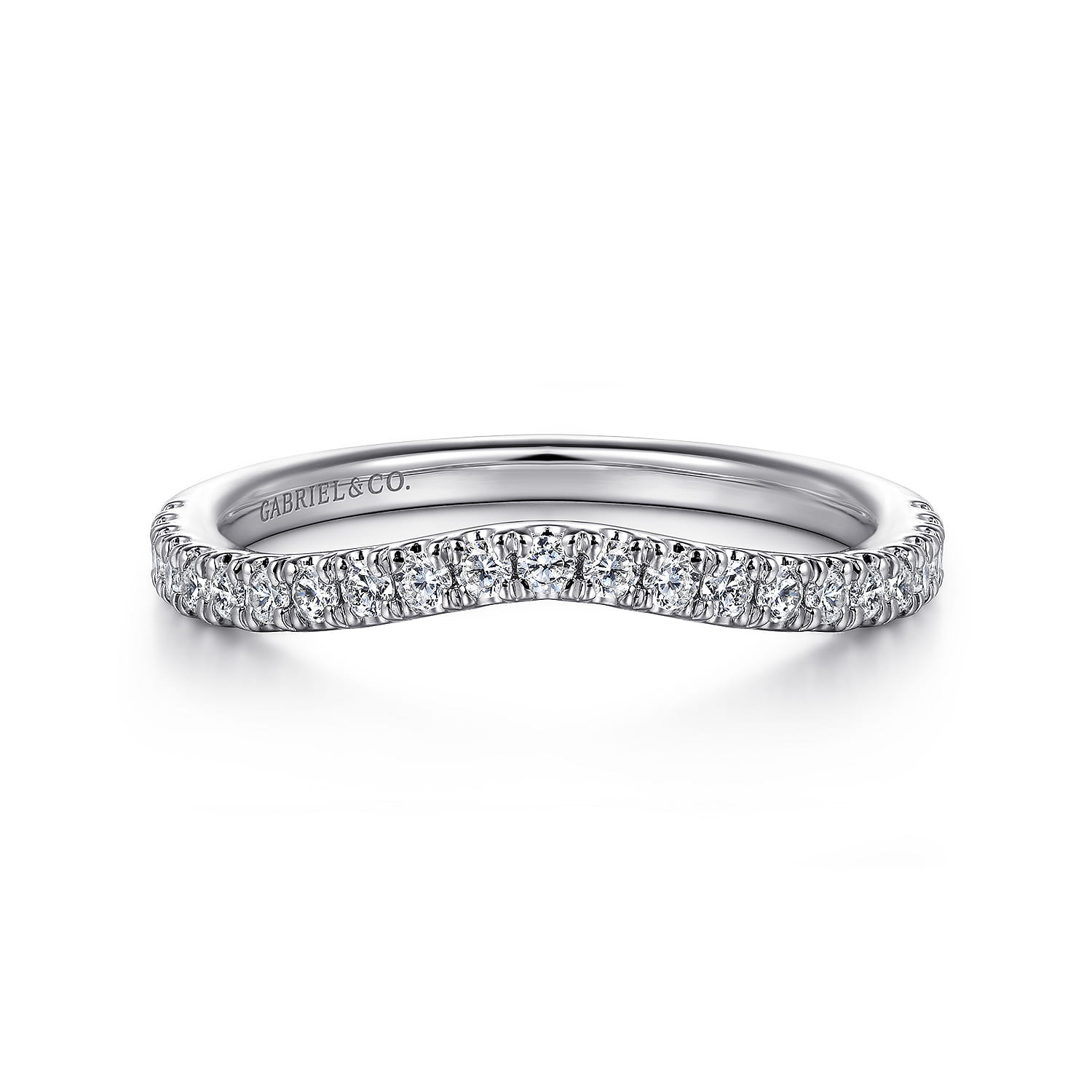 14K White Gold Diamond Matching Wedding Band - 0.3 ct - Shot 1