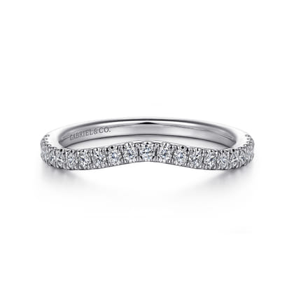 14K White Gold Diamond Matching Wedding Band