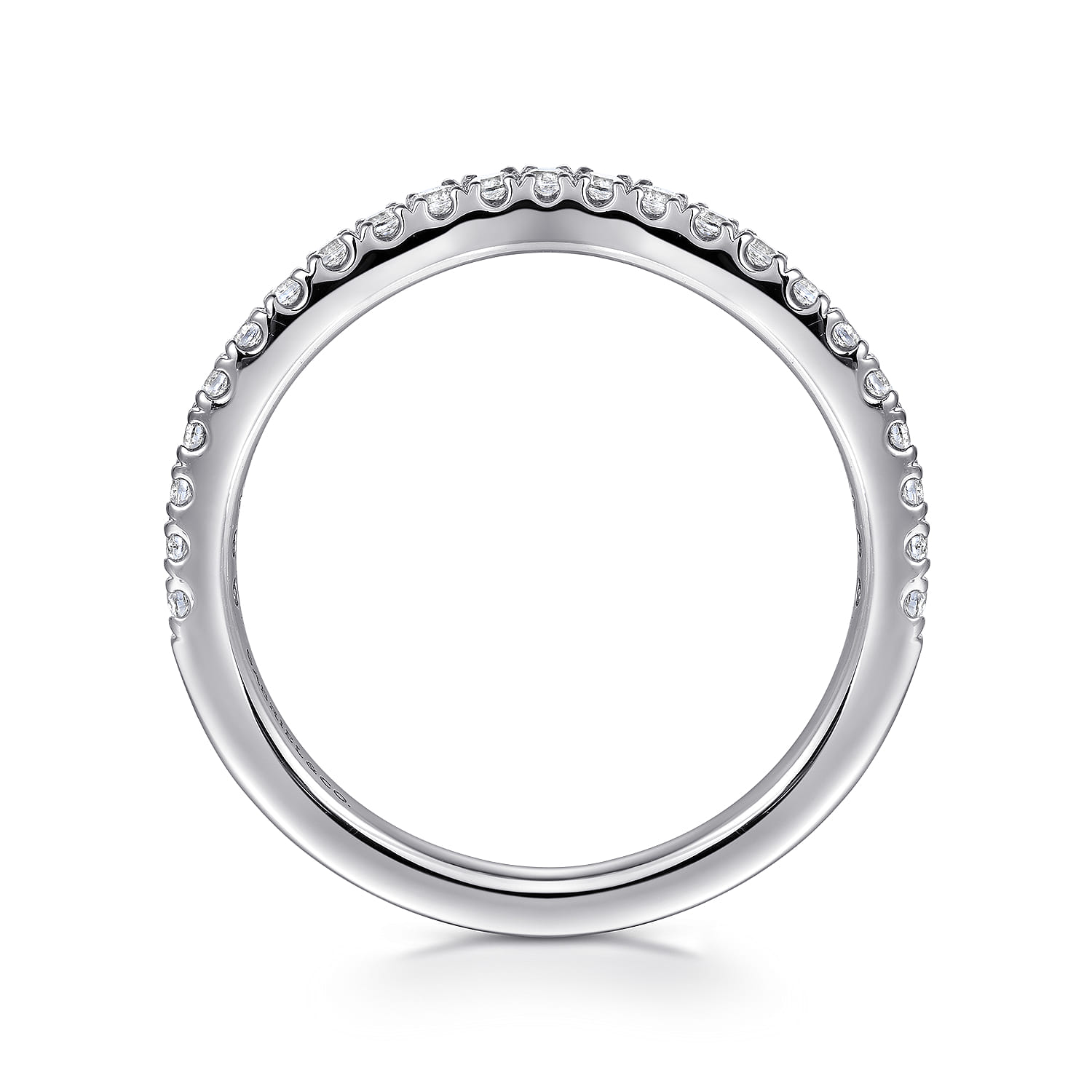 14K White Gold Diamond Matching Wedding Band - 0.3 ct - Shot 2