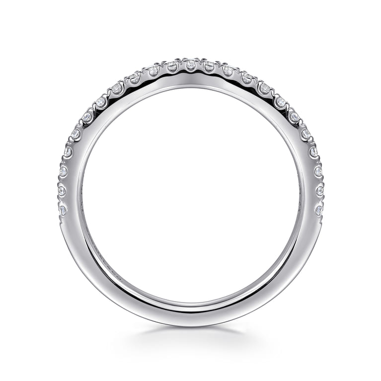 14K White Gold Diamond Matching Wedding Band - 0.3 ct - Shot 2