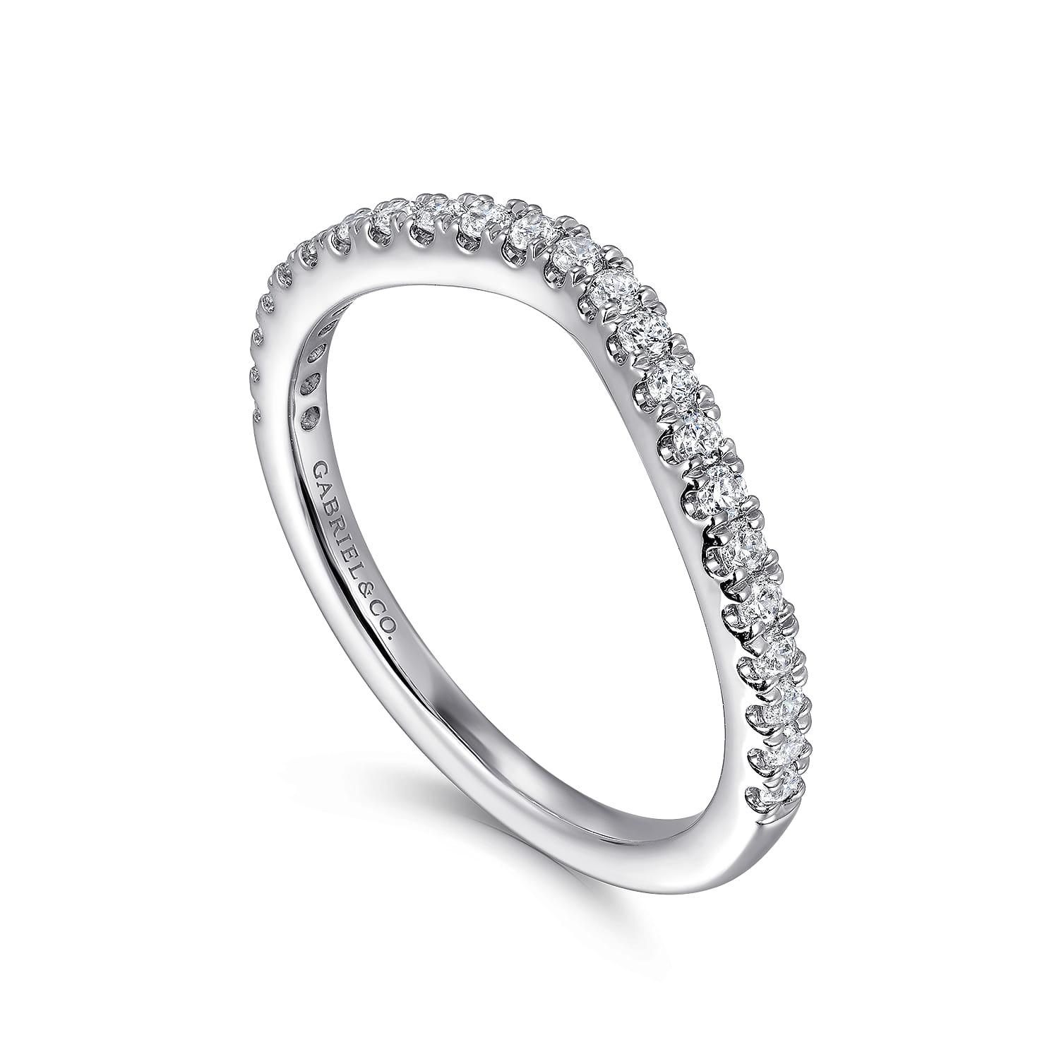 14K White Gold Diamond Matching Wedding Band - 0.3 ct - Shot 3