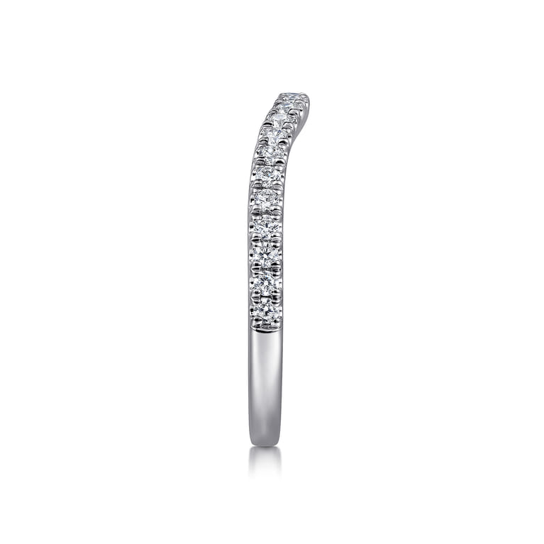 14K White Gold Diamond Matching Wedding Band - 0.3 ct - Shot 5