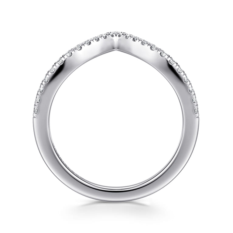 14K White Gold Diamond Matching Wedding Band - 0.19 ct - Shot 2